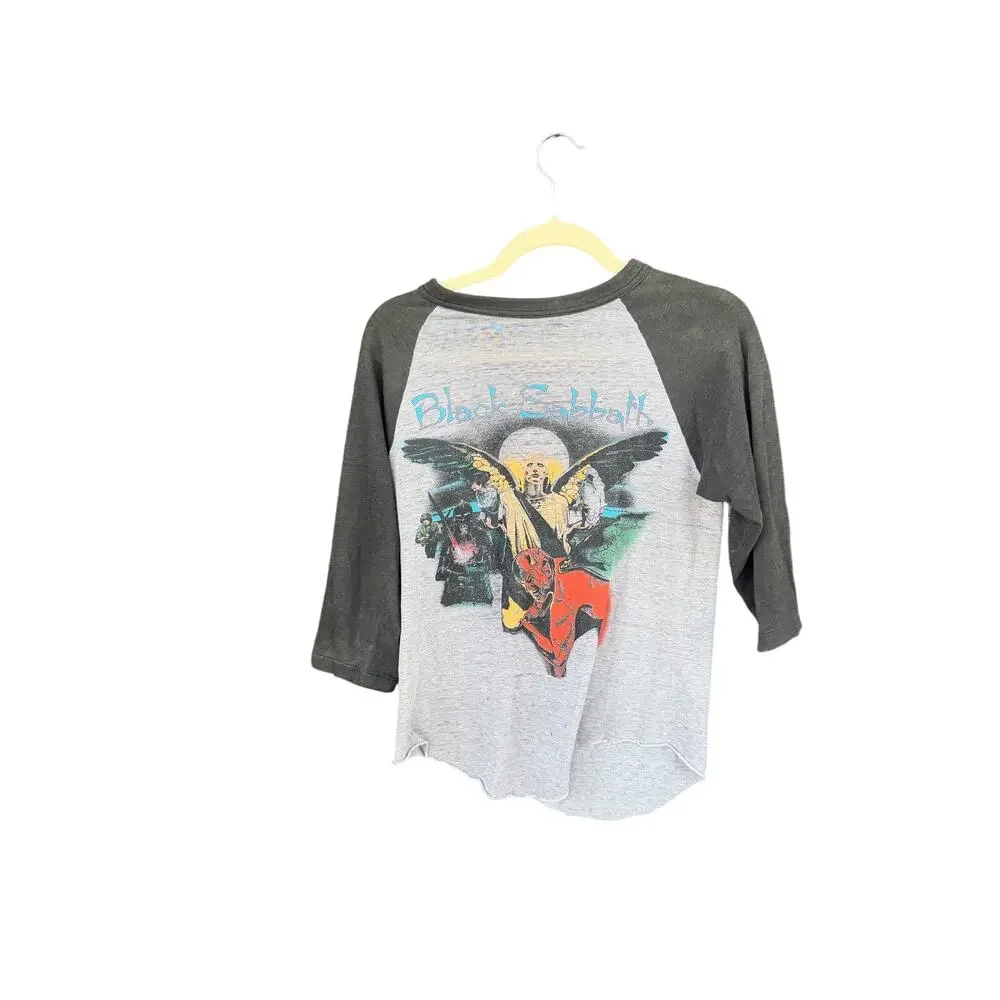 Vintage 1982 Black Sabbath World Tour Raglan Baseball Shirt Single Stitch 80s M